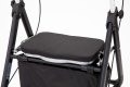 Padded seat on the rollator walker