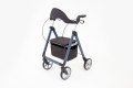 Rollator with padded seat, bag and backrest