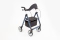 4-wheeled rollator walker with seat bag and backrest