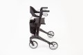 Side view of the black carbon  rollator walker 