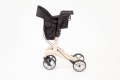 Side view of the folded  rollator walker 
