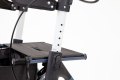 Height adjustable rollator walker with a button 