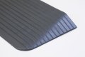 Rubber threshold ramp curved edge