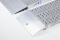 Rest on connection with a pre-drilled hole on the aluminium car ramps 