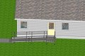 Modular ramp with double handrails 