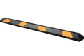 Rubber truck wheel stop black and yellow