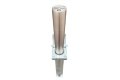 Stainless steel retractable telescopic bollard silver  