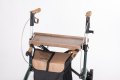 Rollator with bamboo tray 