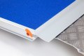 Blue grip surface on up and over wheelchair ramp kit 
