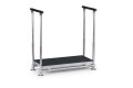 Outdoor half step with handrails 