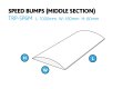 Speed bump middle section dimensions