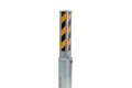 Telescopic bollard with hazard tape 