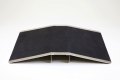 Aluminium bridge threshold ramp with black grip 