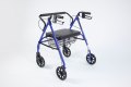 Heavy duty blue rollator 
