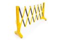 Plastic Expandable Barrier on Wheels Black & Yellow (Expands up to 3.5m)