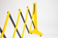 Plastic Expandable Barrier on Wheels Black & Yellow (Expands up to 3.5m)