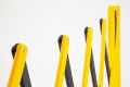 Plastic Expandable Barrier on Wheels Black & Yellow (Expands up to 3.5m)