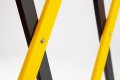 Plastic Expandable Barrier on Wheels Black & Yellow (Expands up to 3.5m)