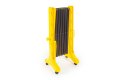 Plastic Expandable Barrier on Wheels Black & Yellow (Expands up to 3.5m)