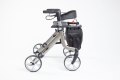 Champagne rollator with backrest and seat