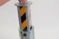 Steel bollard pull up into position 