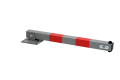 Folded security bollard silver and red