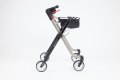 Champagne rollator with bag and tray 