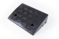 Black rubber kerb ramp with anti slip surface