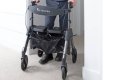 Heavy duty 4-wheeled rollator with seat, bag and backrest 