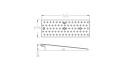 line drawing of the modular hose protector 100mm high ramp section on a white background