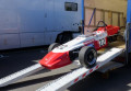 Car using aluminium loading ramps 