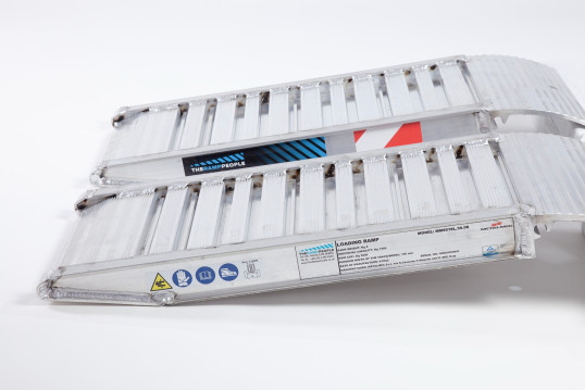 Side view of loading ramps
