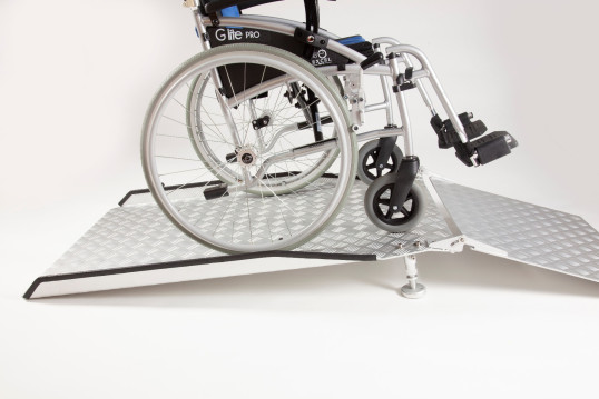 Wheelchair on the ramp 