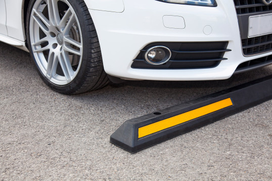 Wheel stop on concrete