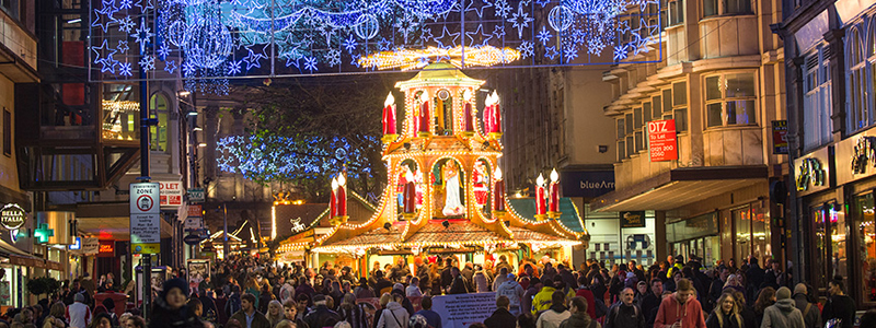 The Frankfurt Christmas market is an accessible Christmas market in Birmingham