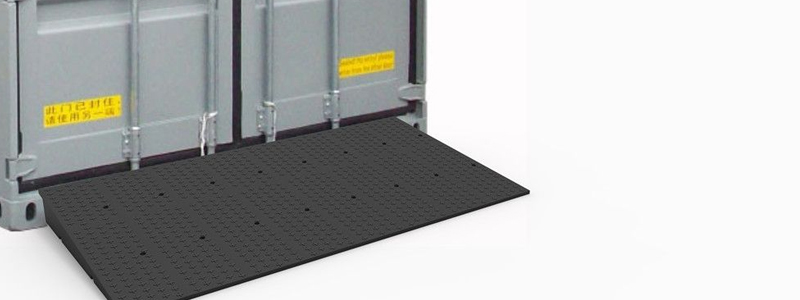 Rubber container ramps