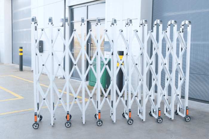 expandable barrier in use expandable barrier in use