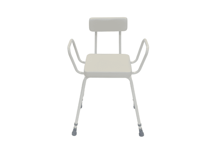 White adjustable perching stool