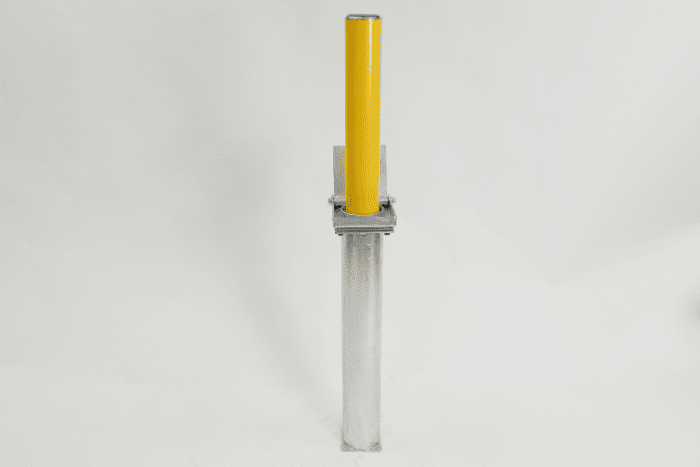 Stainless steel heavy duty yellow bollard