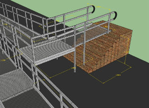 3D drawing of ramp system
