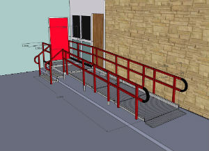 3D drawing of ramp system