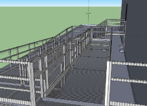 3D drawing of ramp system