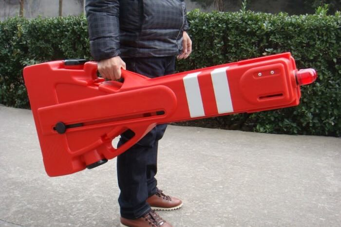 Red Motorcycle ramp safety strap