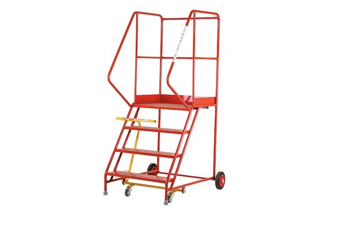 TB Davies red steel ladder 