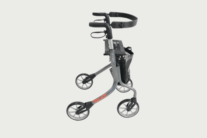 Rollator with hidden brake cables 