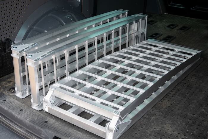 Foldable motorcycle ramps