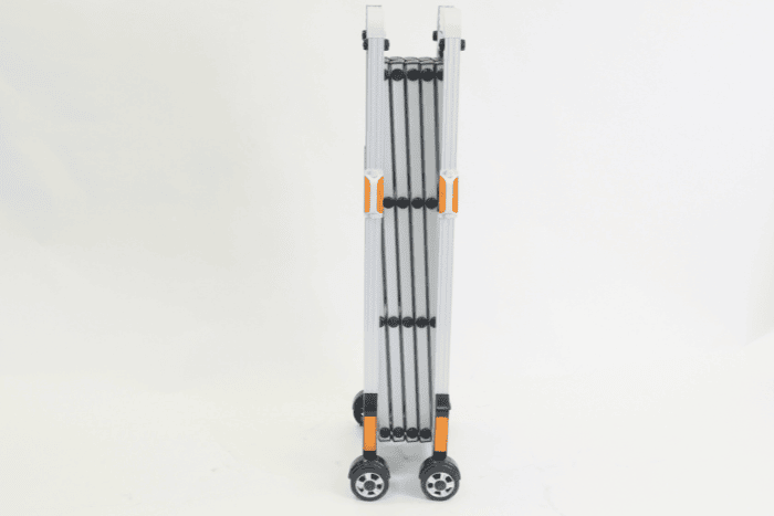 Stored retractable barrier 