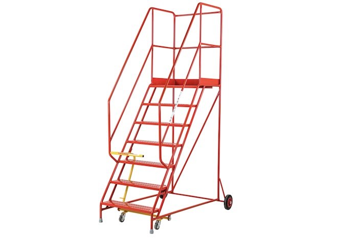 Compliant ladder with handrails 