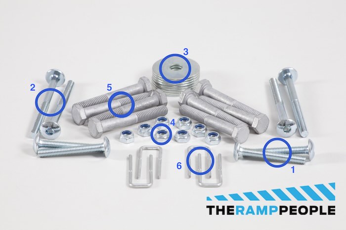 bolts for the modular wheelchair ramps 