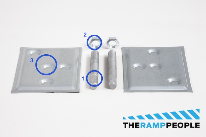 Fixing plate for the modular wheelchair ramps 